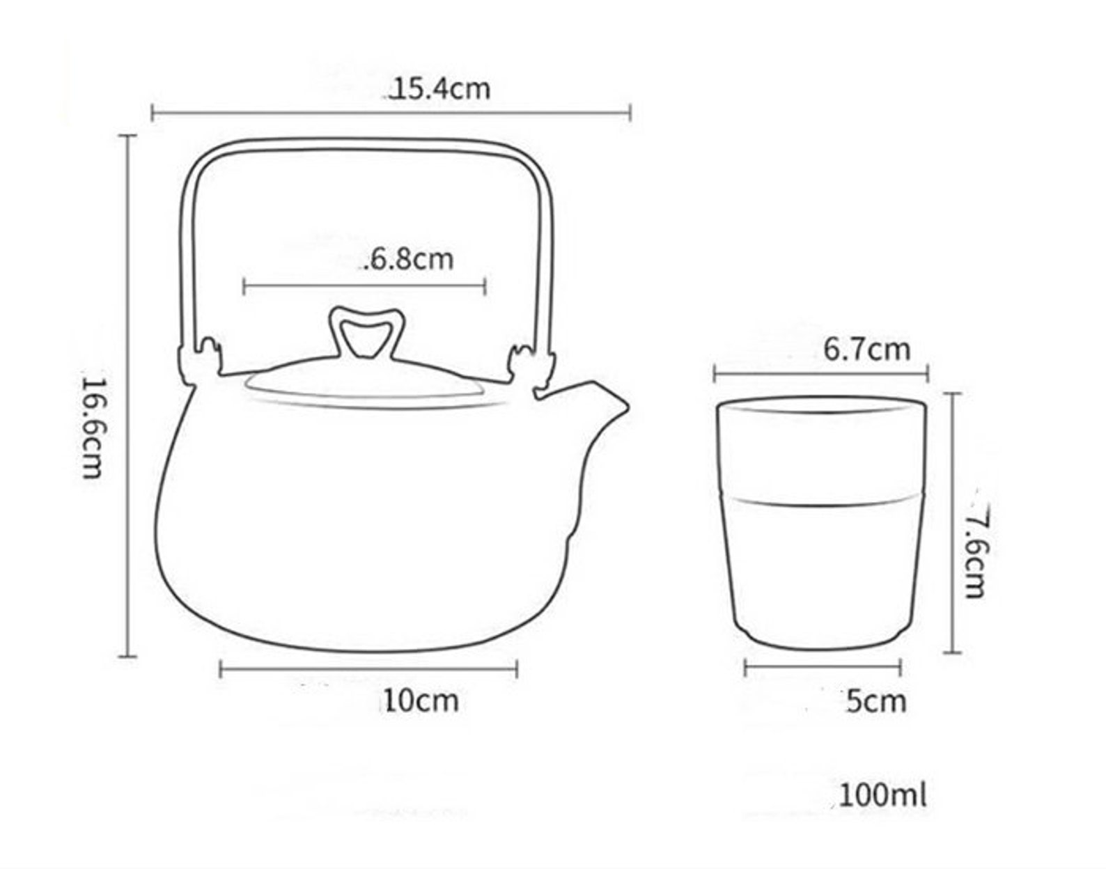 Porcelain Tea Setjapanese Tea Set Solid Wood Ceramic Tea Etsy