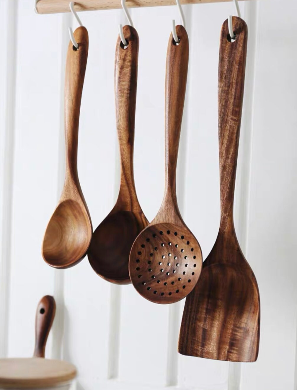 Discover Spoons and Spatulas Kitchen Wooden Utensils Set for Cooking