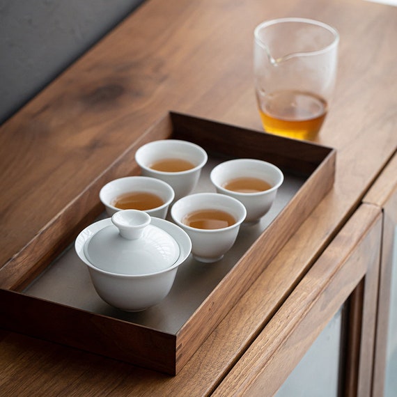 White Porcelain Kung Fu Tea Settravel Kung Fu Tea Etsy