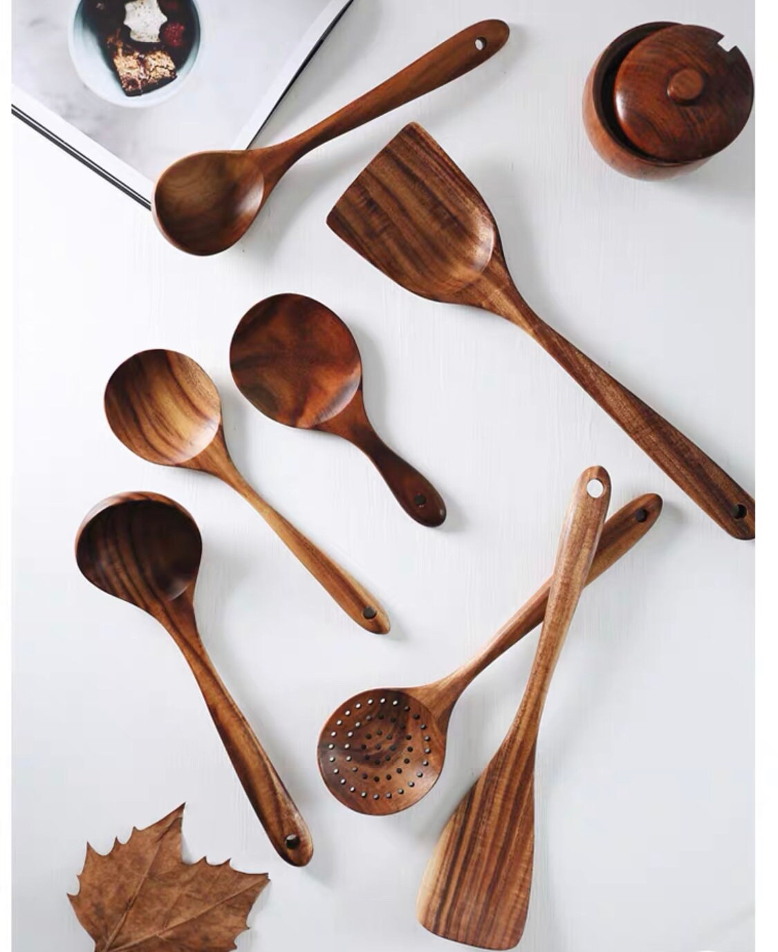Discover Spoons and Spatulas Kitchen Wooden Utensils Set for Cooking