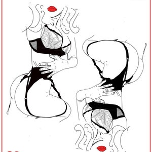 Poster - Lady of hearts - illustration - sex- Love - digital print - Mehdi Gha