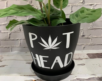 Jardinière à tête de pot (feuille)