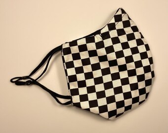 Checkered Mask Etsy
