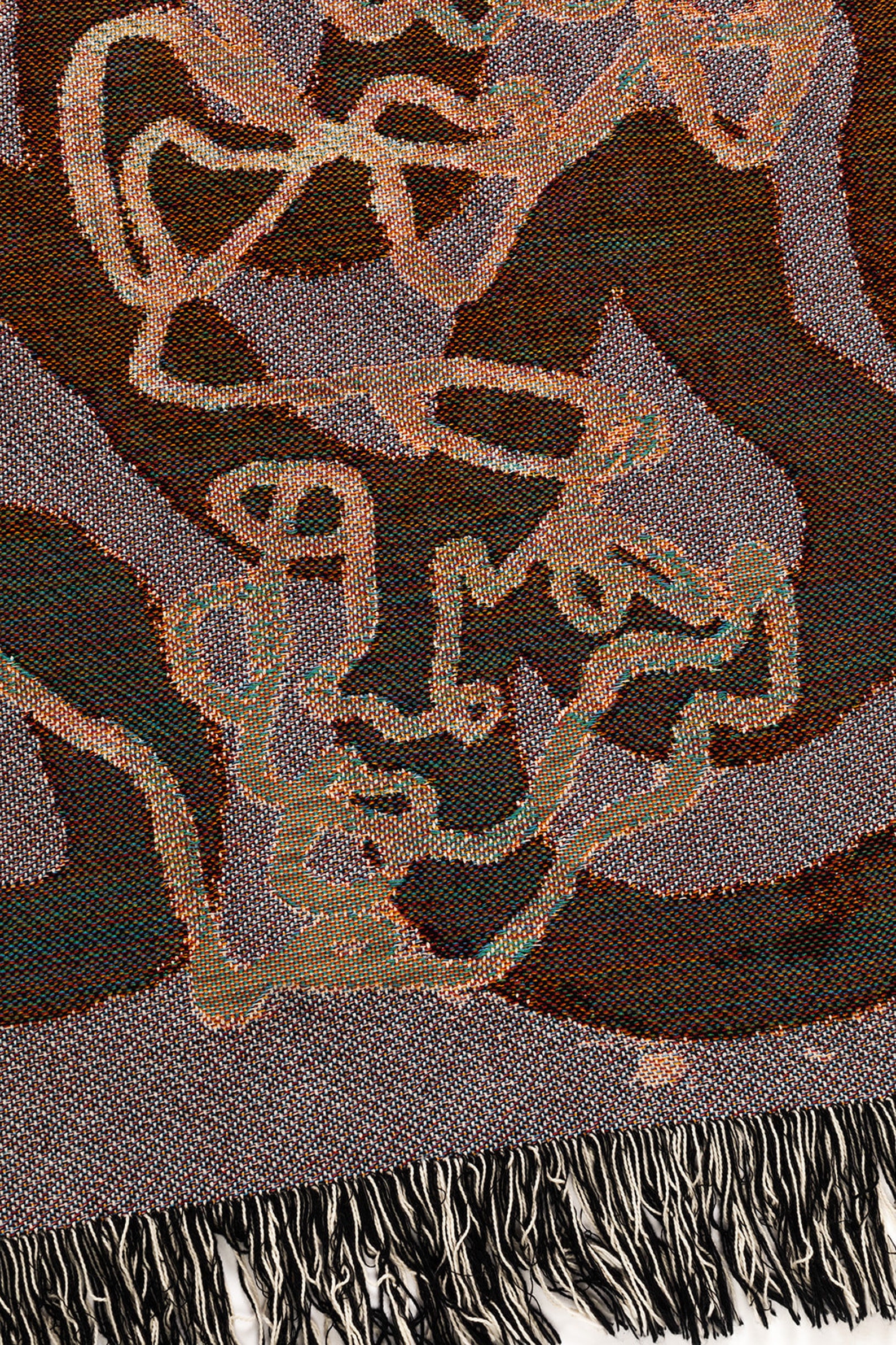 Jacquard Woven Throw Blanket Abstract Art Blanket Picasso Face Design Mid Century Modern Decor