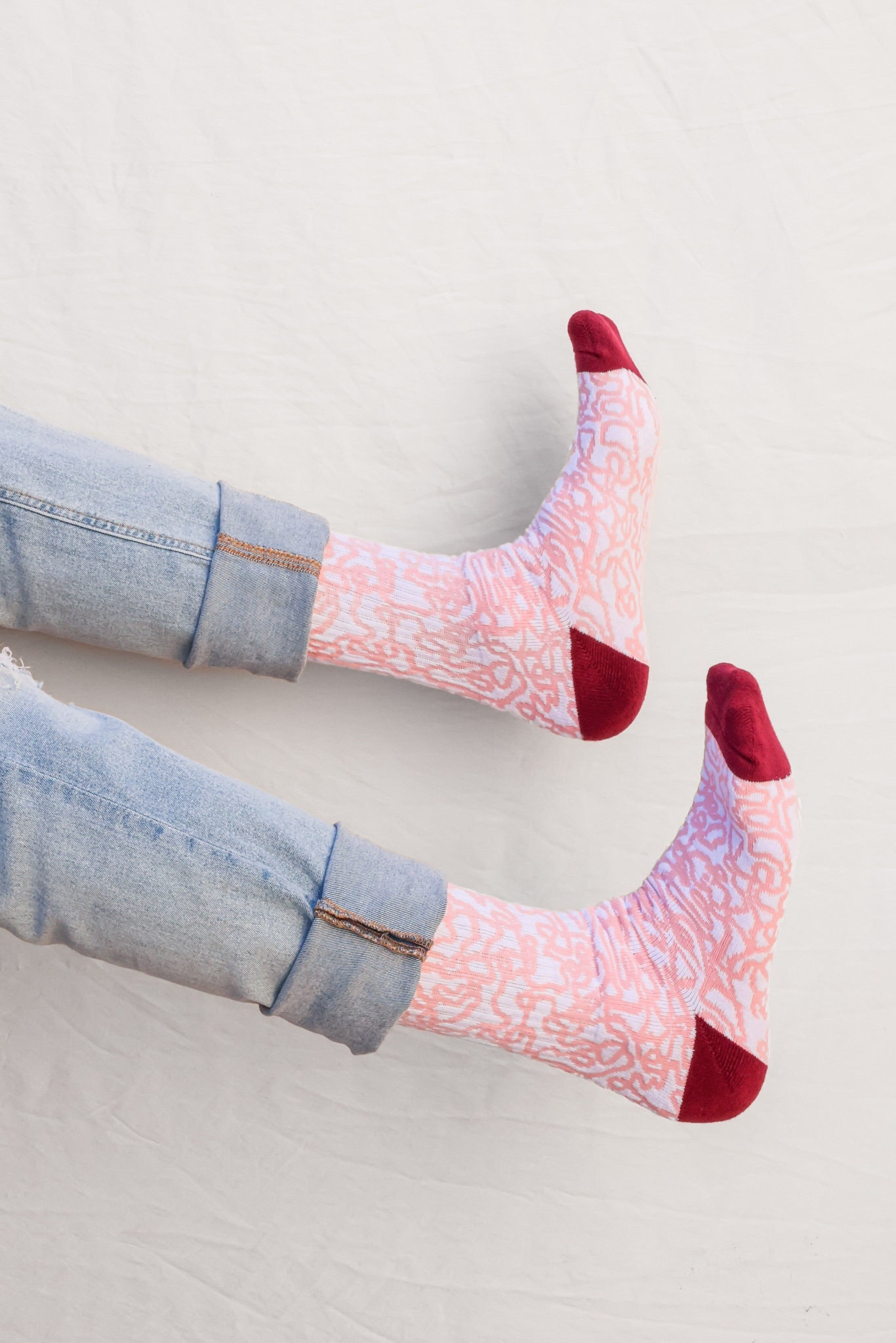 Cozy Socks | Abstract Art Socks | Pink Socks | Gift for Her | Scribble ...