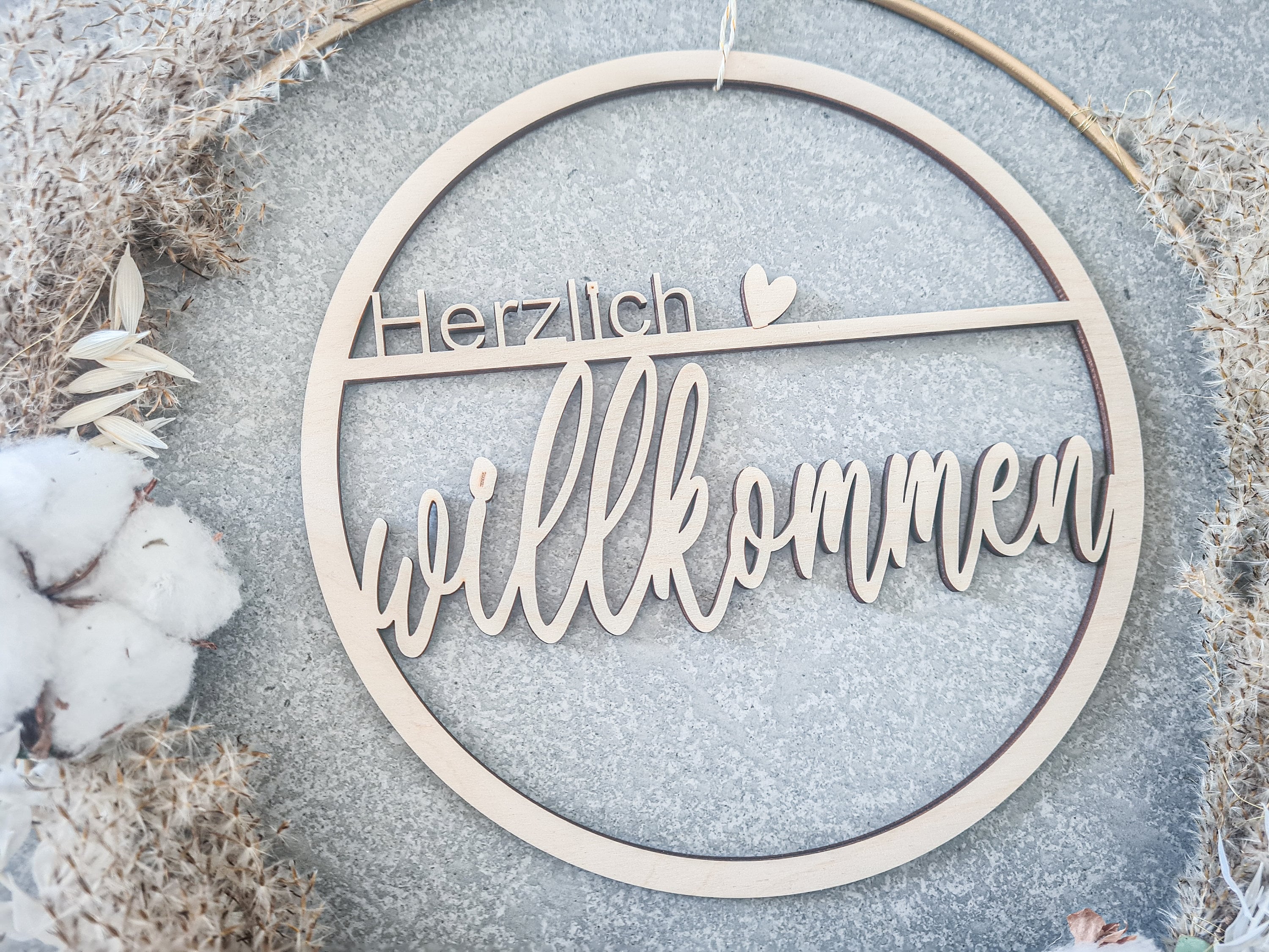 Türschild Herzlich Willkommen | Etsy