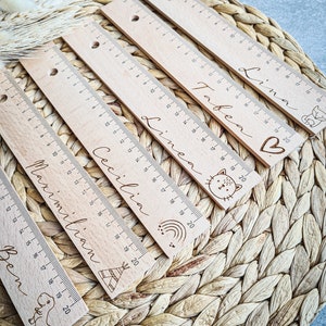 Personalized wooden ruler