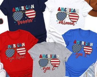 American Family Shirts, Matching 4th of July Shirts, Fourth of July Family Shirts, Independence Day Shirts, Funny Group Shirts