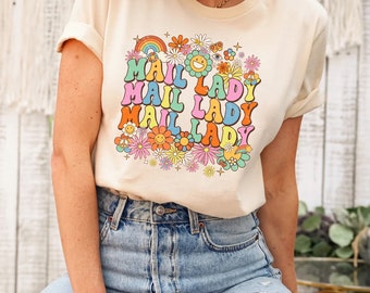 Wildflowers Mail Lady Shirt, Postal Carrier Gift, Postal Worker Shirt, Mail Lady Gift, Mail Carrier T-Shirt, Post Office Shirt