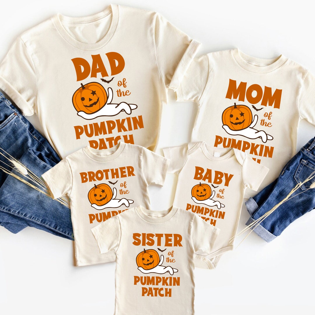 Pumpkin Matching Shirts, Matching Halloween Tshirts for Mom Dad Sister