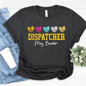 Cooles Muster Dispatcher T-Shirt, 911 Dispatcher Shirt, Ersthelfer, Notfall Dispatcher T-Shirt, Polizei 911,Dispatcher Geschenk