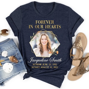 Custom Remembrance Shirt, RIP Tribute T-Shirt For Loved One, Personalized Memorial Gift, Funeral Keepsake Shirt With Dates And Name