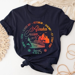 Alaska Cruise 2025 Shirt, Personalized Alaska Vacation Shirts, Matching Family Cruise Tshirt, Family Cruise 2025 Shirts, Cruise Squad Shirt