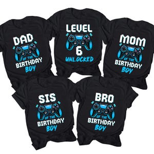 Gamer Birthday Shirt, Matching Family Gamer Shirts, Video Game Party Outfit, Player Level Birthday Tee, Gaming Birthday Squad Shirts
