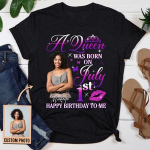 Personalized Birthday Shirt For Women with Your Photo, Custom Birthday T Shirt, Personalized Birthday Gift, Customized Shirt