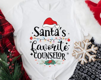 Santa's Favorite School Counselor Shirt, Christmas Counselor Shirts, Counselor Christmas Gift,School Counseling,Counselor Gift