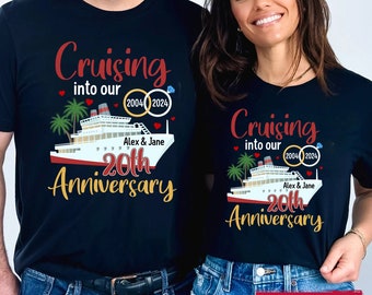 Custom Anniversary Vacation Cruise Gifts, Personalized Anniversary Shirts, Wedding Anniversary Gift, Anniversary Cruise Crew Shirts