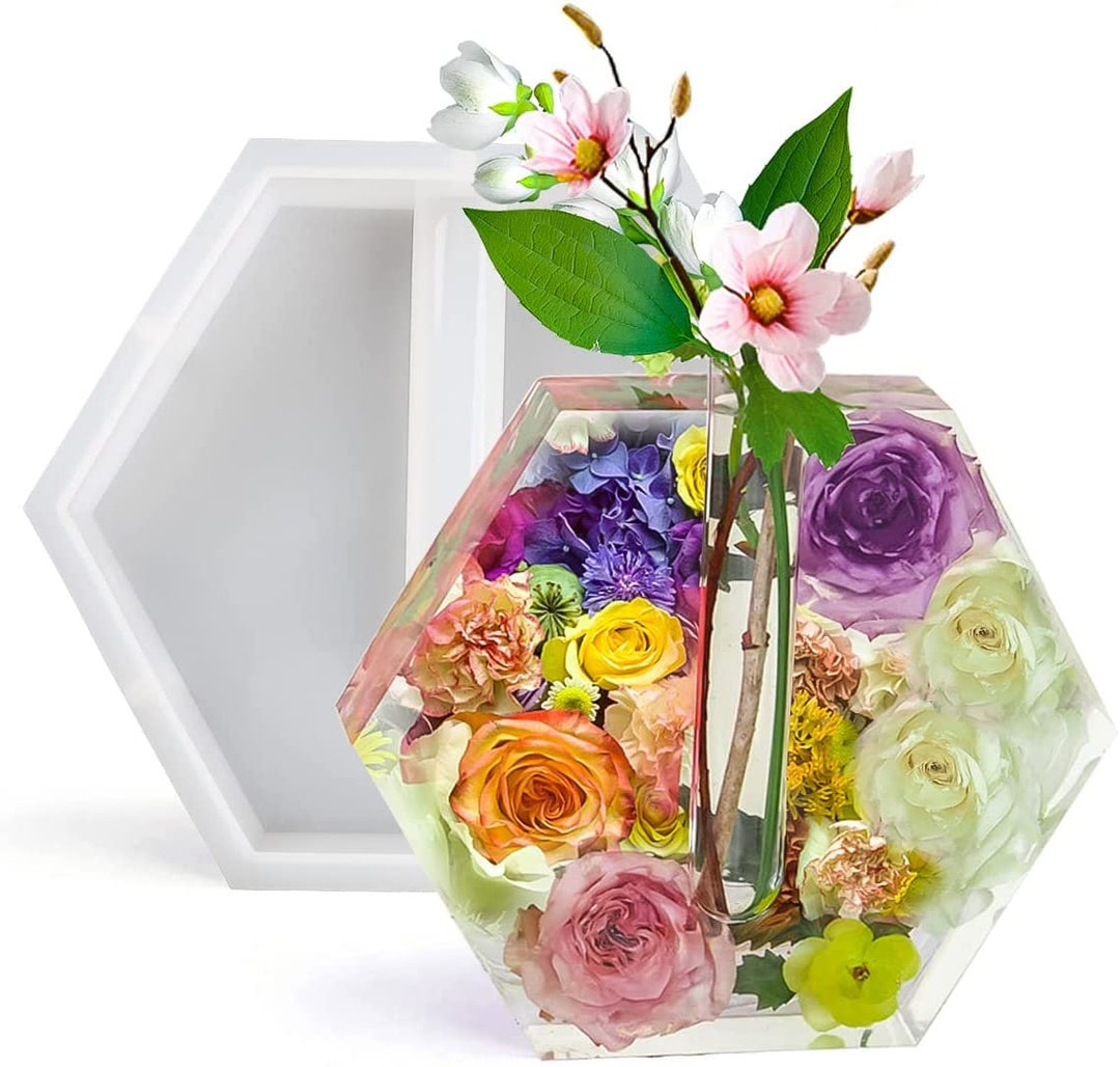 Epoxy Resin Vase Mold With 5 Test Tubes for Vase Plant Propagation