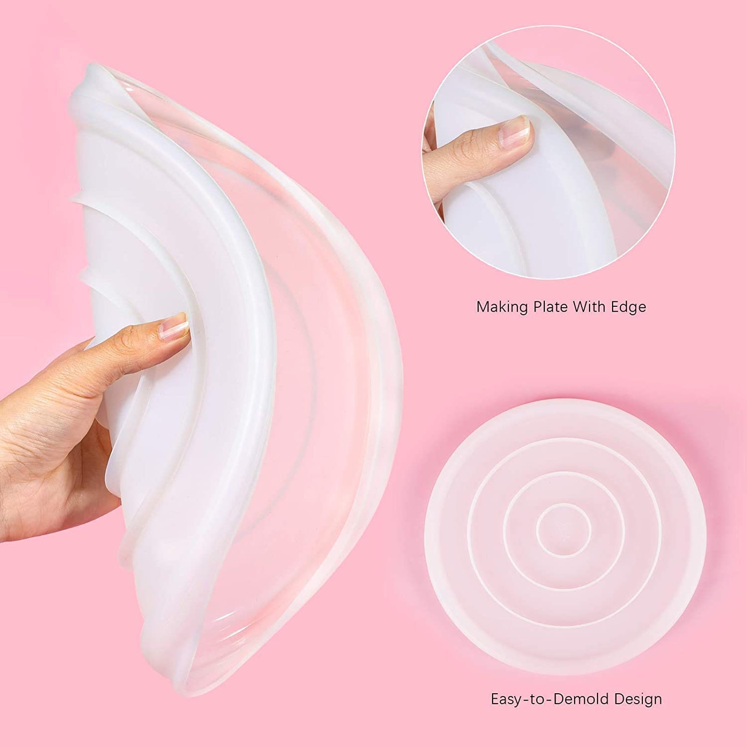 Round Resin Tray Mold Large Rolling Tray Molds With Edges Etsy