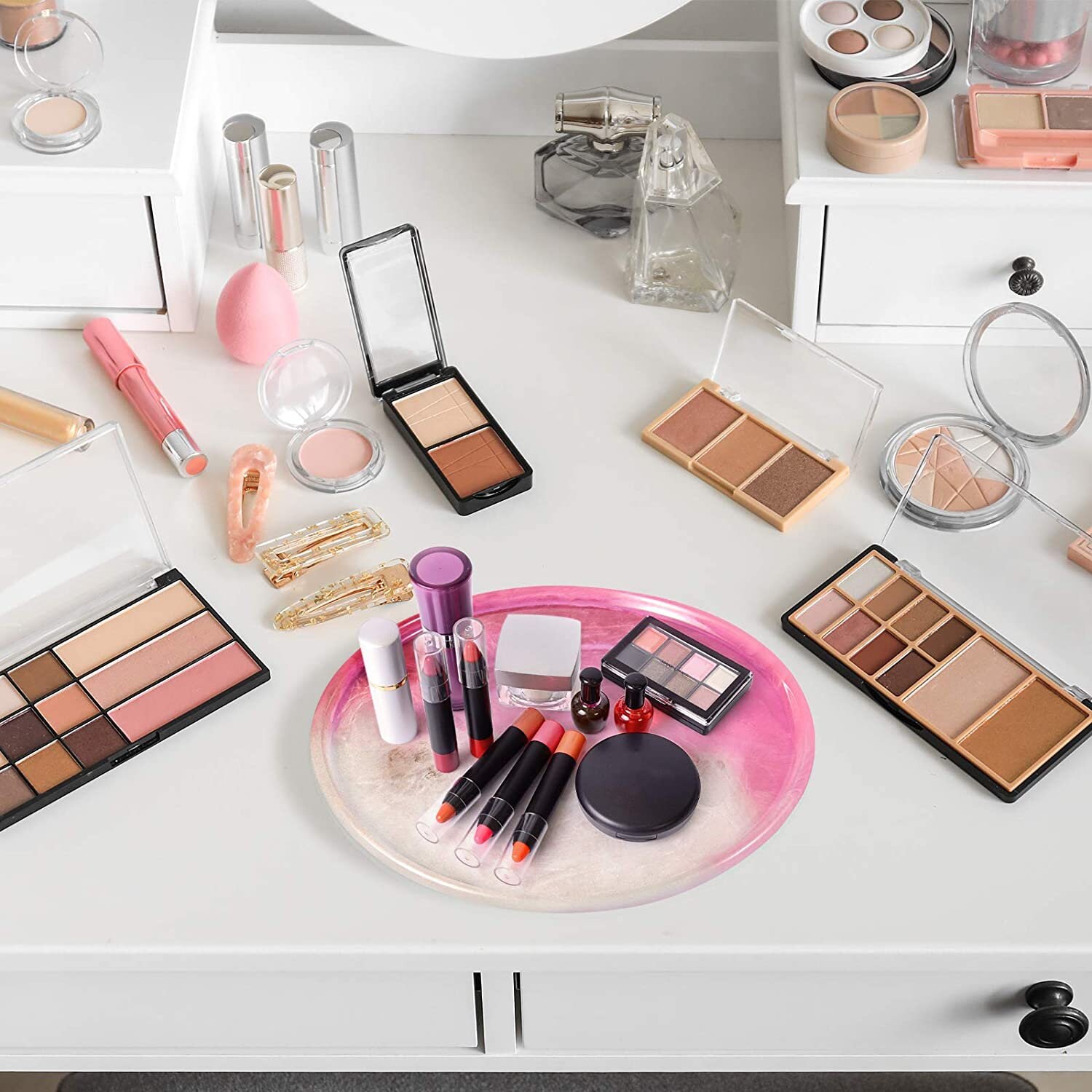 Round Resin Tray Mold Large Rolling Tray Molds With Edges Etsy