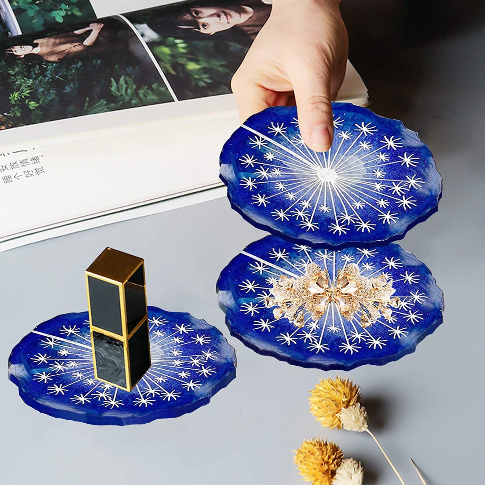 Silicone Moldsdandelion Round Coaster Molds for Resin Etsy