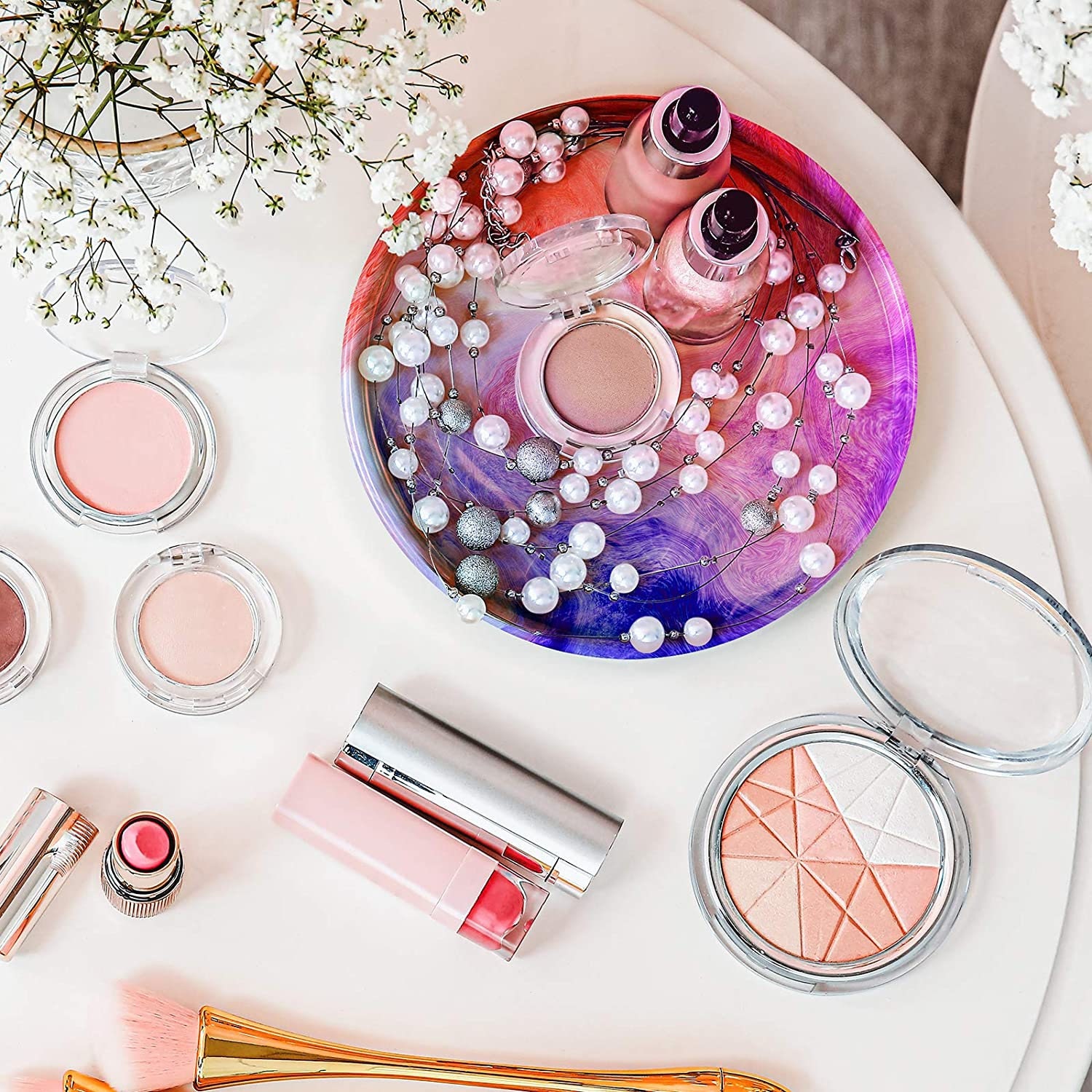 Round Resin Tray Mold Large Rolling Tray Molds With Edges Etsy