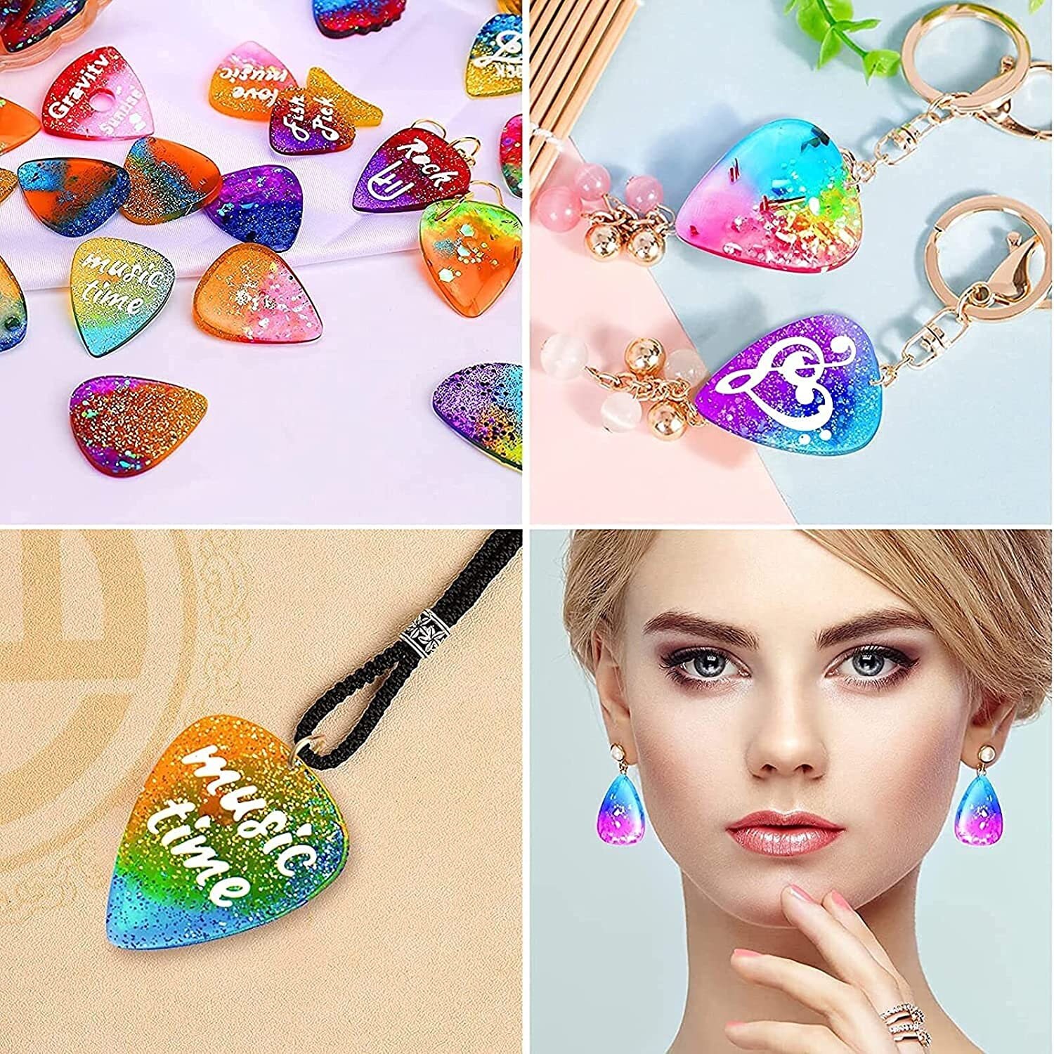 Resin Mold For Guitar Pick, Silicone Guitar Triangle Plectrum, Guitar Shape  Epoxy Molds For Resin Casting, Resin Keychain Molds For Musical Accessorie