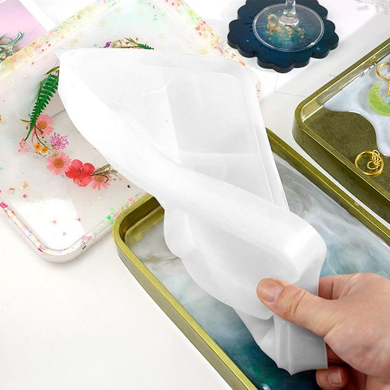 Large Rolling Rectangular Tray Mold for Resin Silicone Tray Etsy