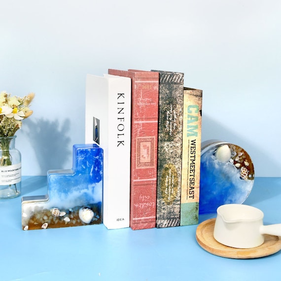 DIY Bookends Large Resin Molds, Book Organize Resin Molds Silicone