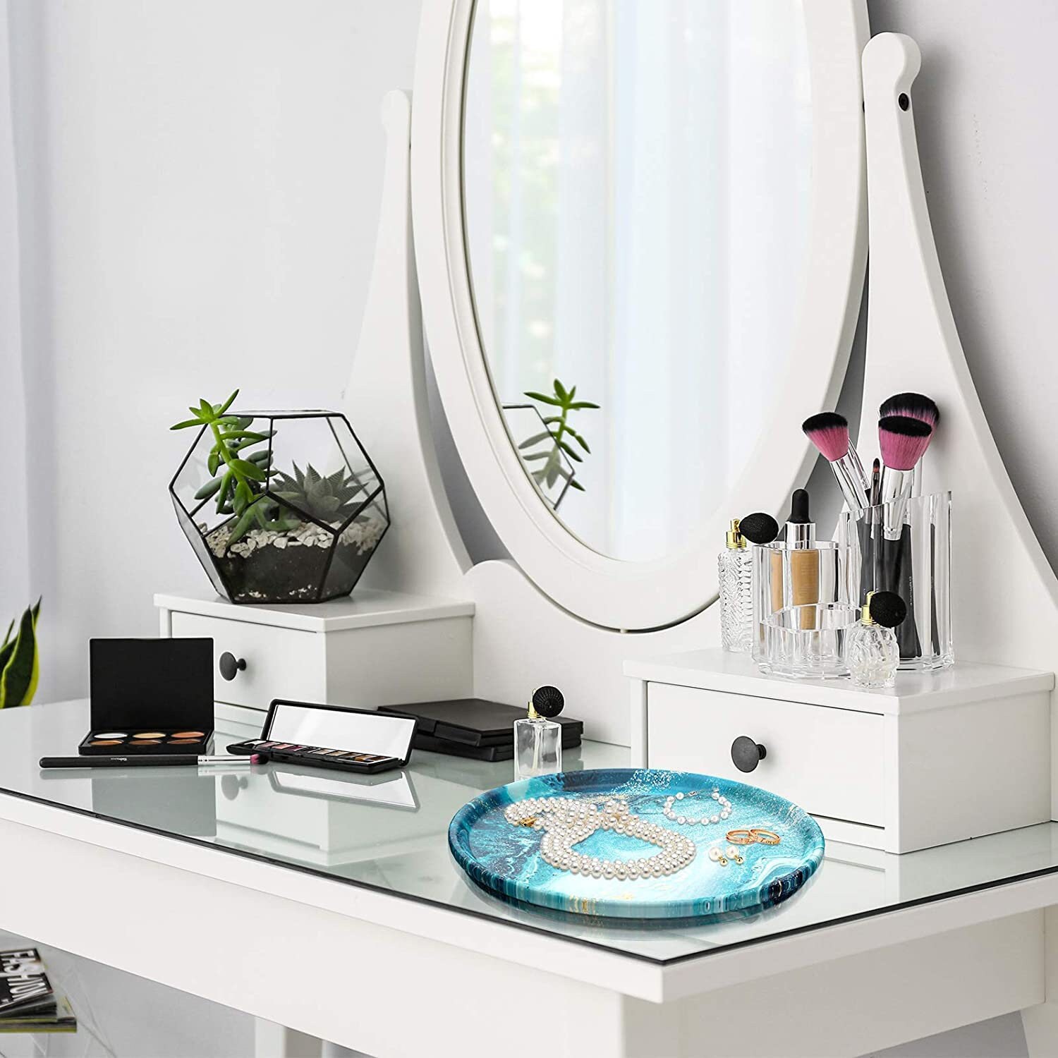 Round Resin Tray Mold Large Rolling Tray Molds With Edges Etsy