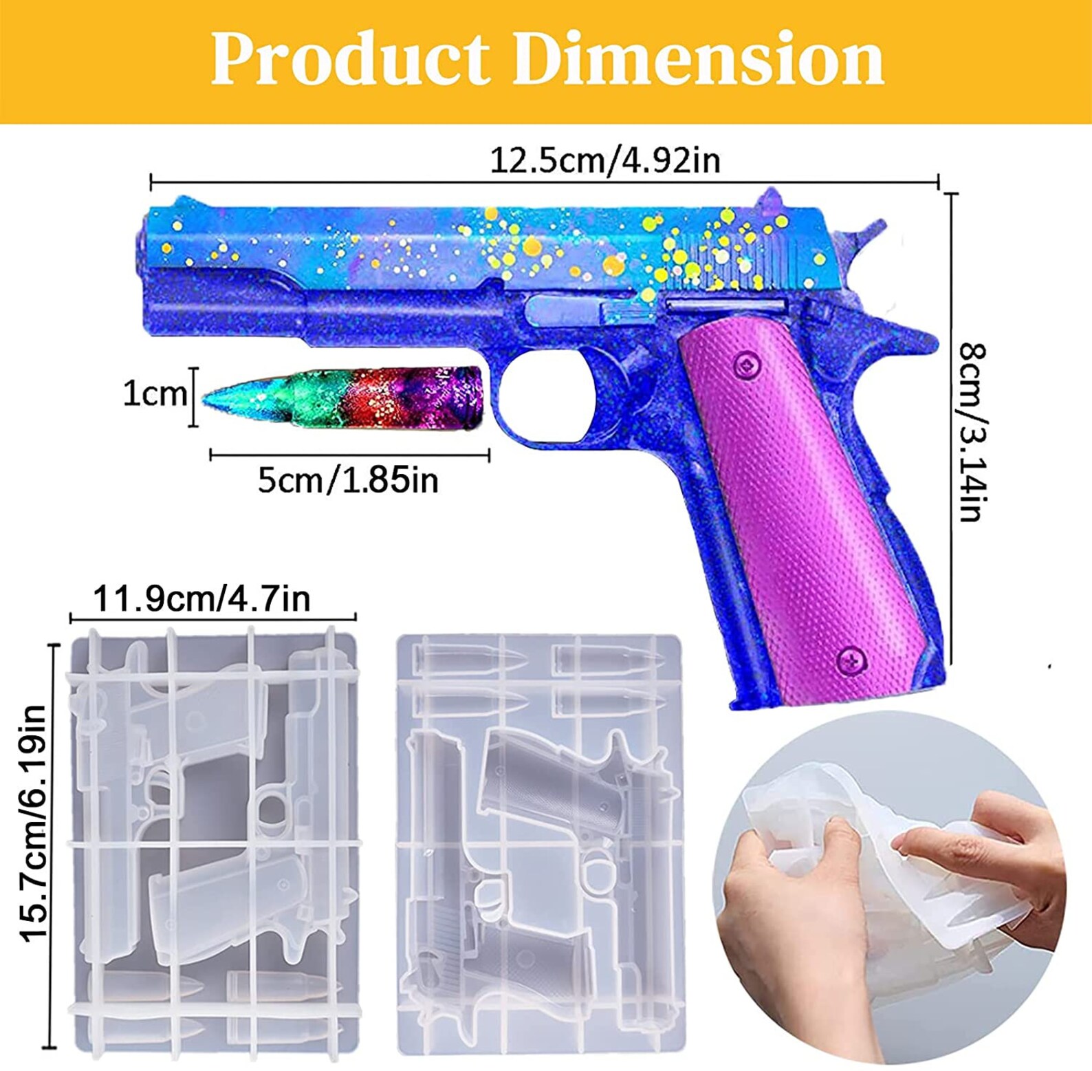 Resin Gun Molds Silicone Resin Gun Molds Bullet Molds for Etsy