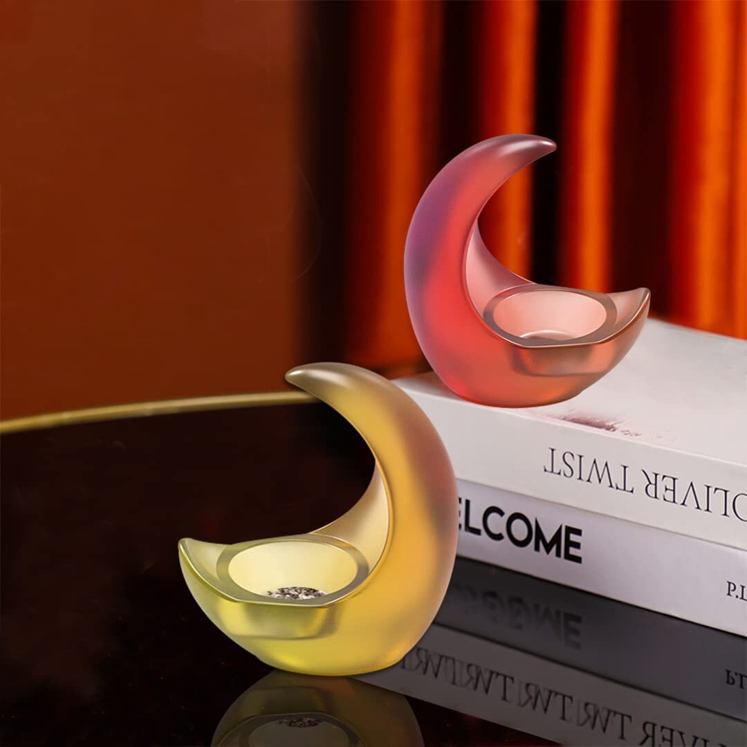 Moon Shape Candle Holder Resin Molds 3D Silicone Molds for Etsy