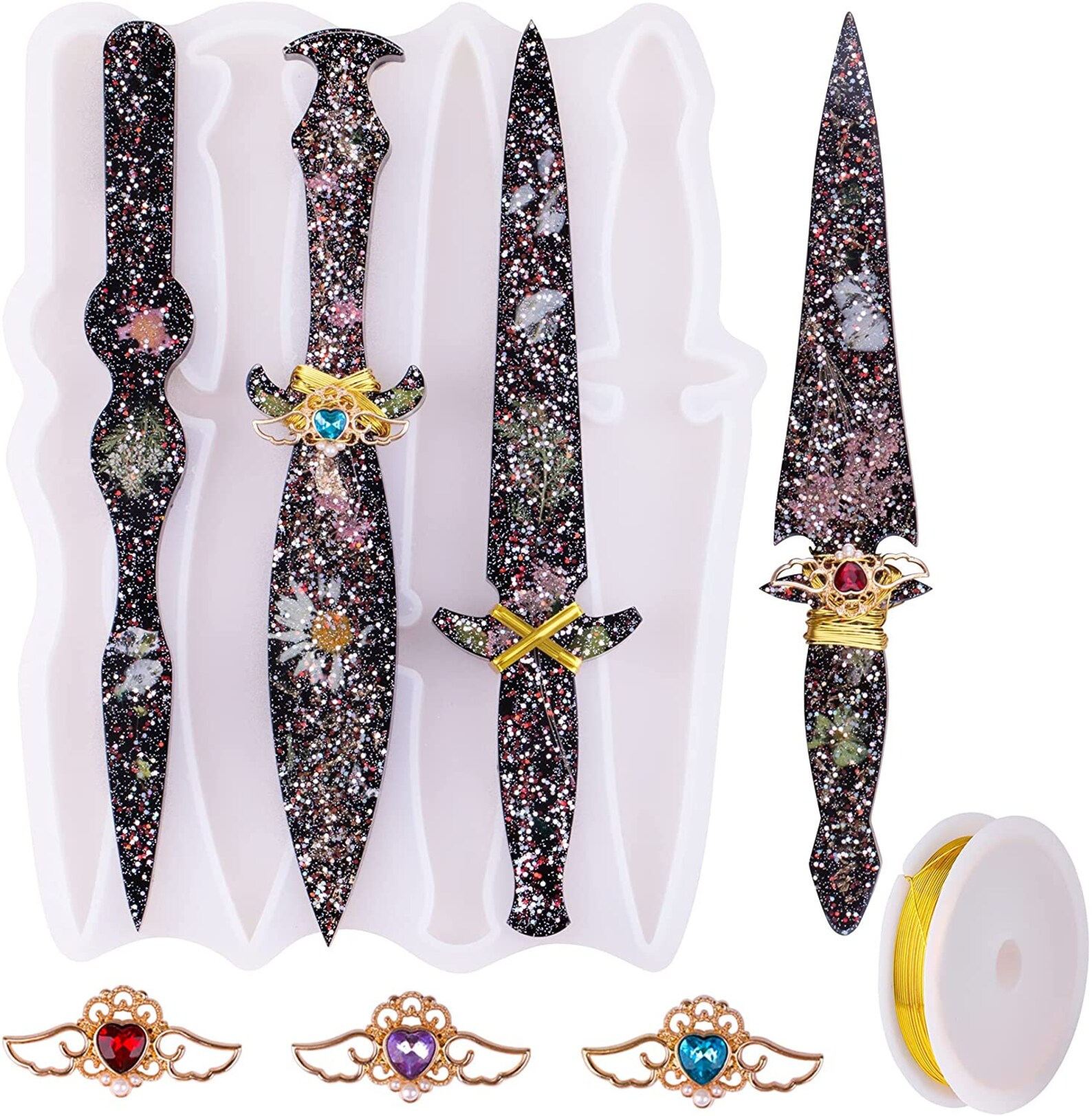 Dagger Resin Art Molds DIY Sword Silicone Molds With 4 Etsy