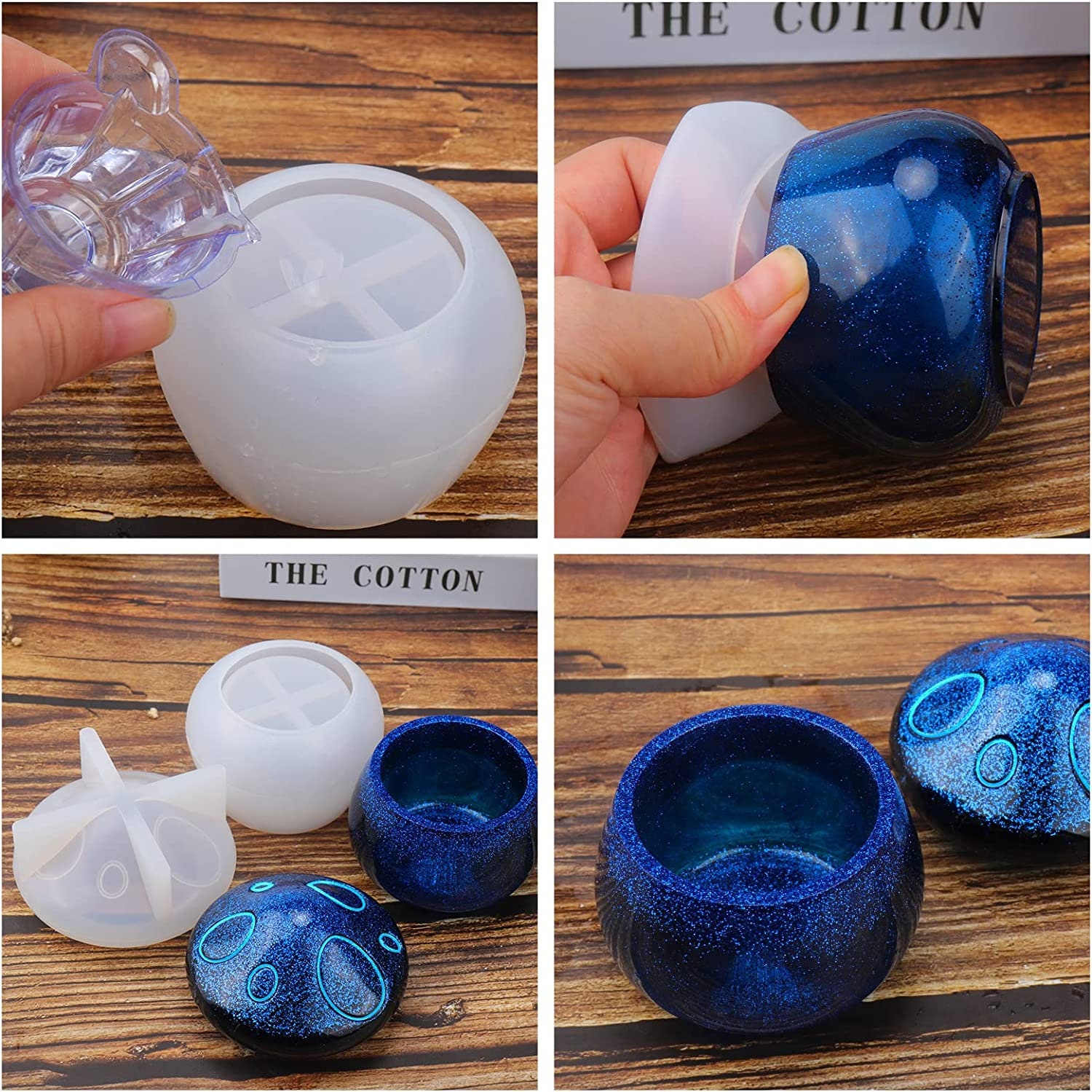 Mushroom Jars Silicone Molds With Lid for Epoxy Resin Casting Etsy