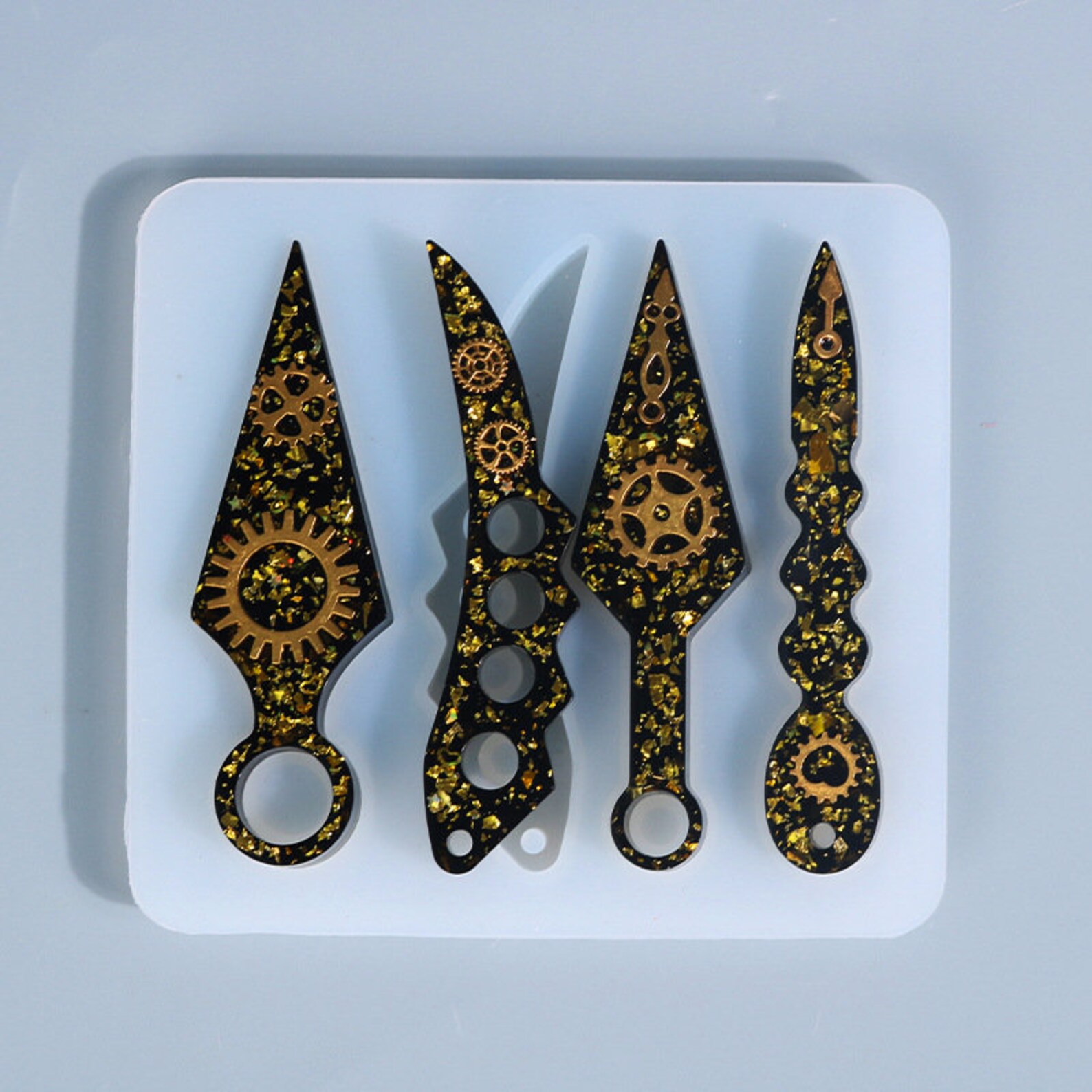 4pcs SelfDefense Keychain Resin MoldAntiWolf Weapon Door Etsy