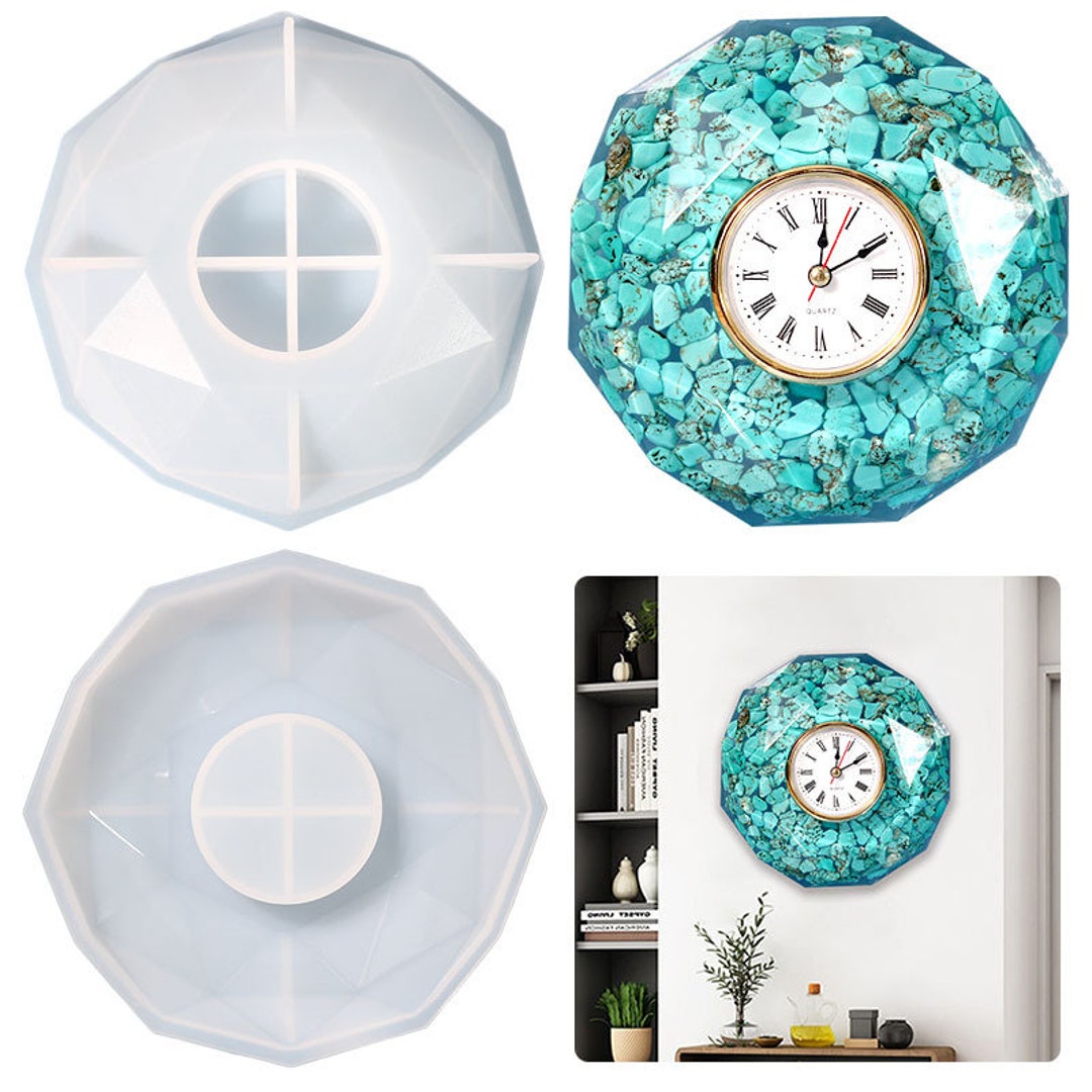 Clock Dial Silicone Mould for DIY Crystal UV Epoxy Resin Clock Mold Small  And Big Size Clock Casting Molds Handicraft Home Decor