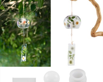 Silicone Molds for Resin, Japanese Style Wind Chimes Mold for Tree Windows Hanging Decoration Craft Making DIY Home Garden Decor (1 set)