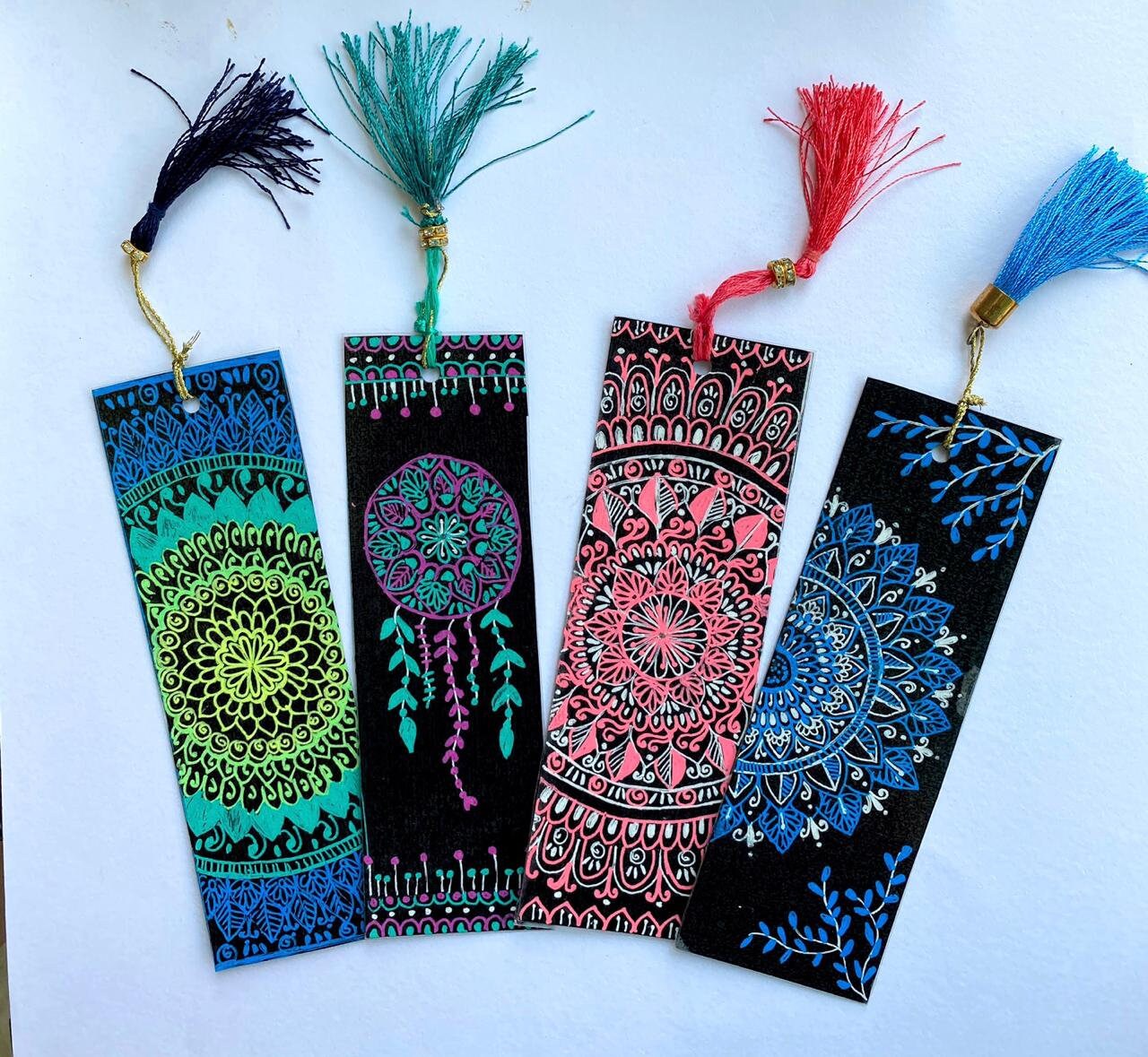Handmade Mandala Bookmarks Etsy