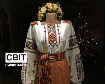 Beautiful ukrainian colorful vyshyvanka, boho blouse, ethnic clothing, embroidery blouse, women blouse, Ethnic clothes, Modern folk disign.