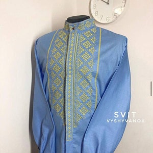 Totally men&quot;s vyshyvanka, linen embroidered shirt, ethnic clothes, made in Ukraine gift, traditional ukrainian clothing, gift for him, gift.