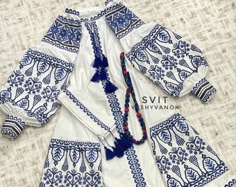 Boho Ukrainian Dress, Summer Dress, Embroidered Dress, Caftan Chic, Nationale Ukrainian Vyshyvanka Linen Dresses, Custom Clothing Bohemian