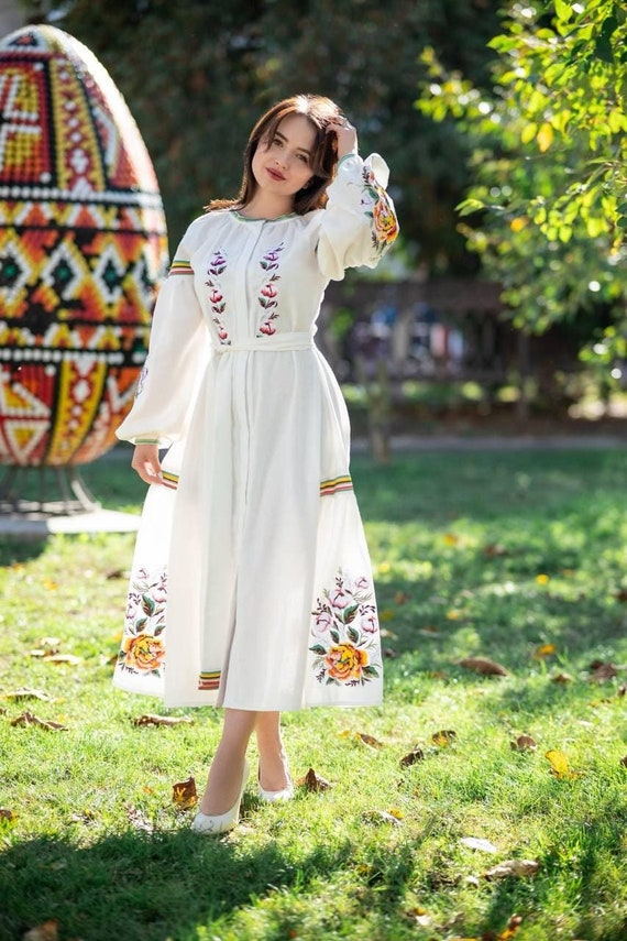 Embroidered Floral Dress 