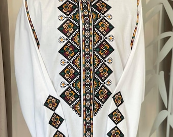 Ukrainian embroidered Vyshyvanka shirt, ethno shirt for men,Vyshyvanka,Ethnic Shirt,Traditional clothing,Colorful Men's shirt,stage clothes.