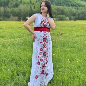 Embroidered Floral Dress - Etsy Embroidered Floral Dress - Etsy