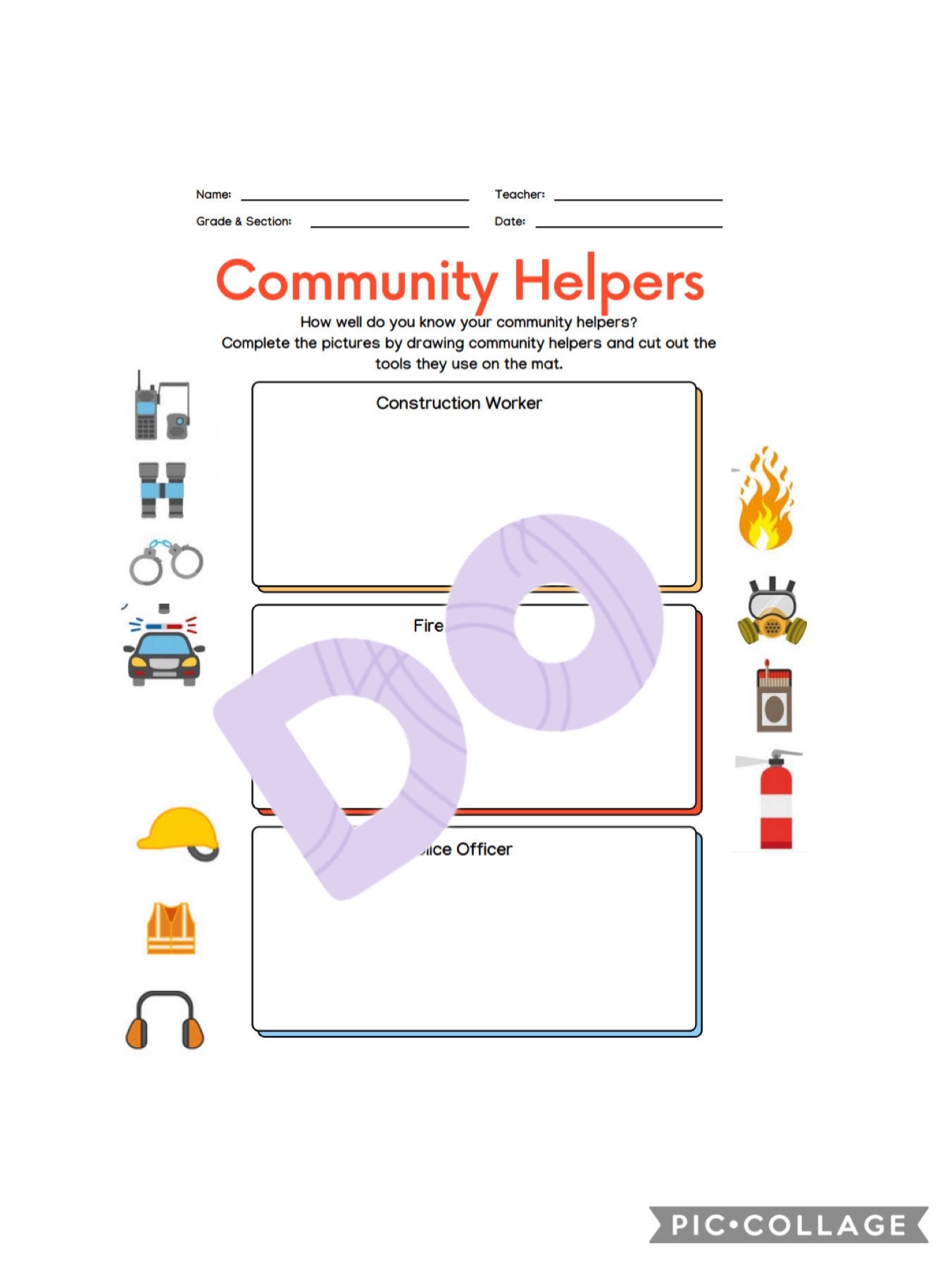 Community Helpers and their tools | Etsy