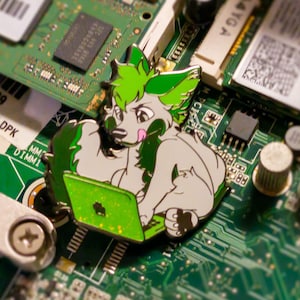 Furry Laptop Enamel Pin