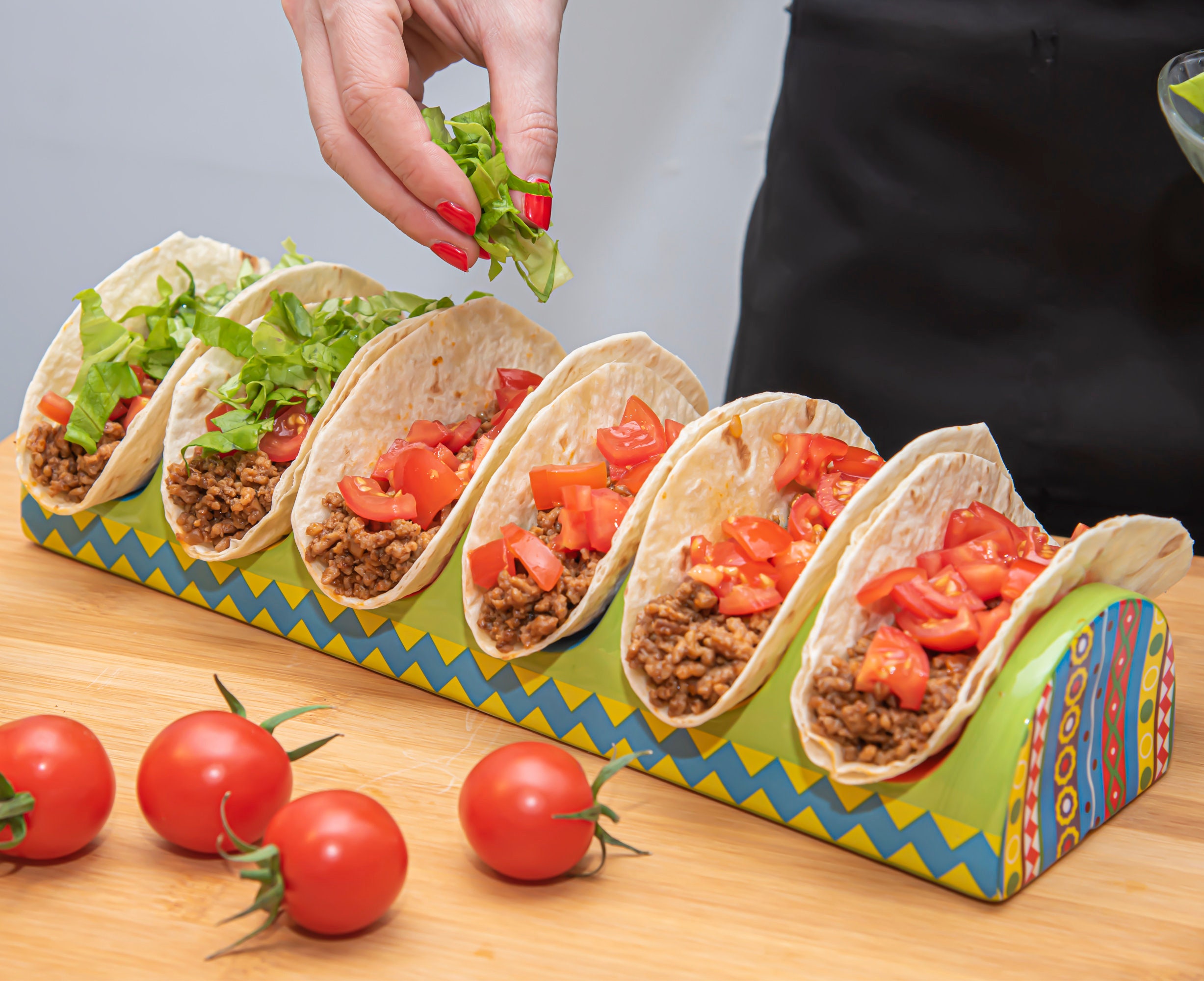 UNIQUE Ceramic Taco Holder Stand Colorful HandMade Taco Etsy