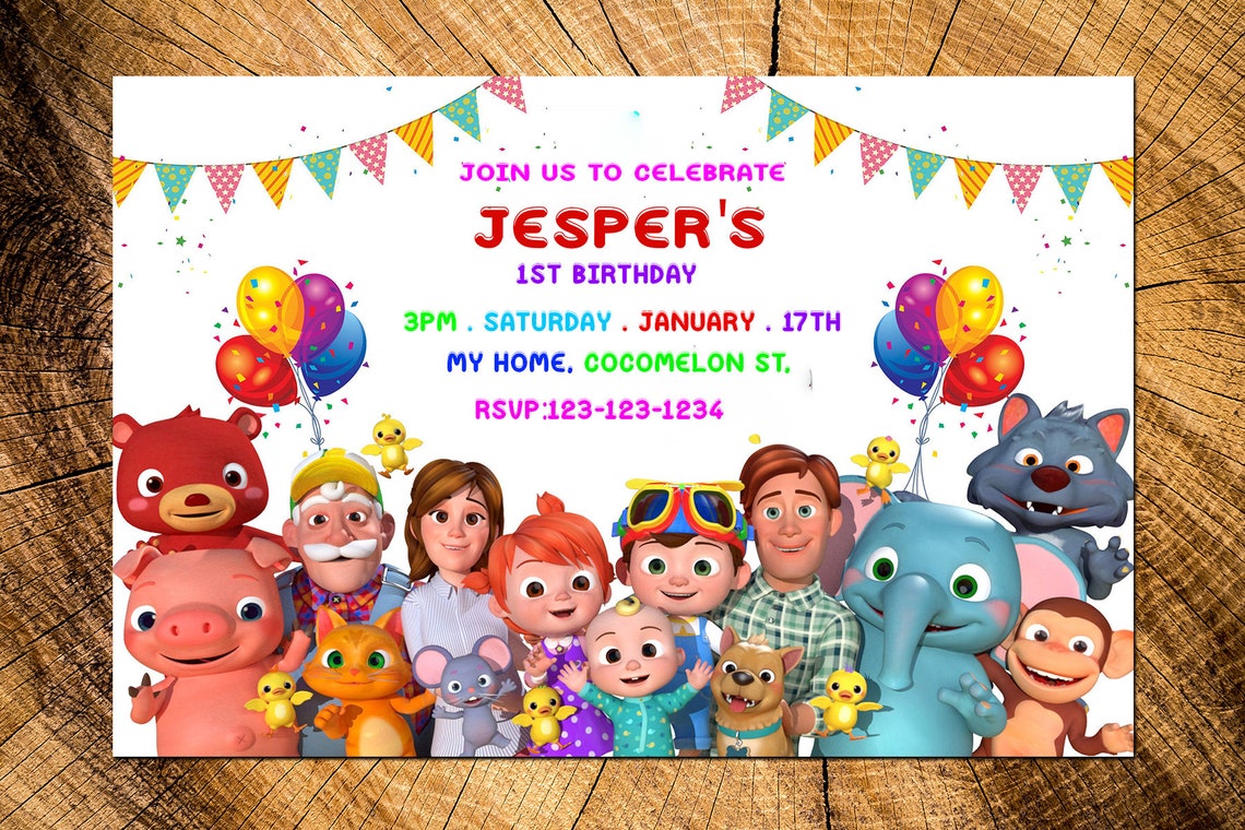 invitation birthday kids birthday card Etsy