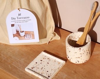 LIMITED EDITION Jesmonite DIY Kit: Create your own Terrazzo Bathroom Set | Unique Gift Idea | Includes Tips and Tricks