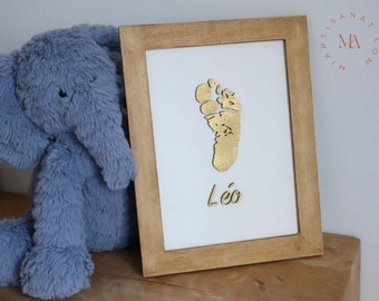 Cadre personnalisé I vos empreintes immortalisés en art, empreinte nouveau né, empreinte mains/pieds, bébé ange I Cadeau naissance